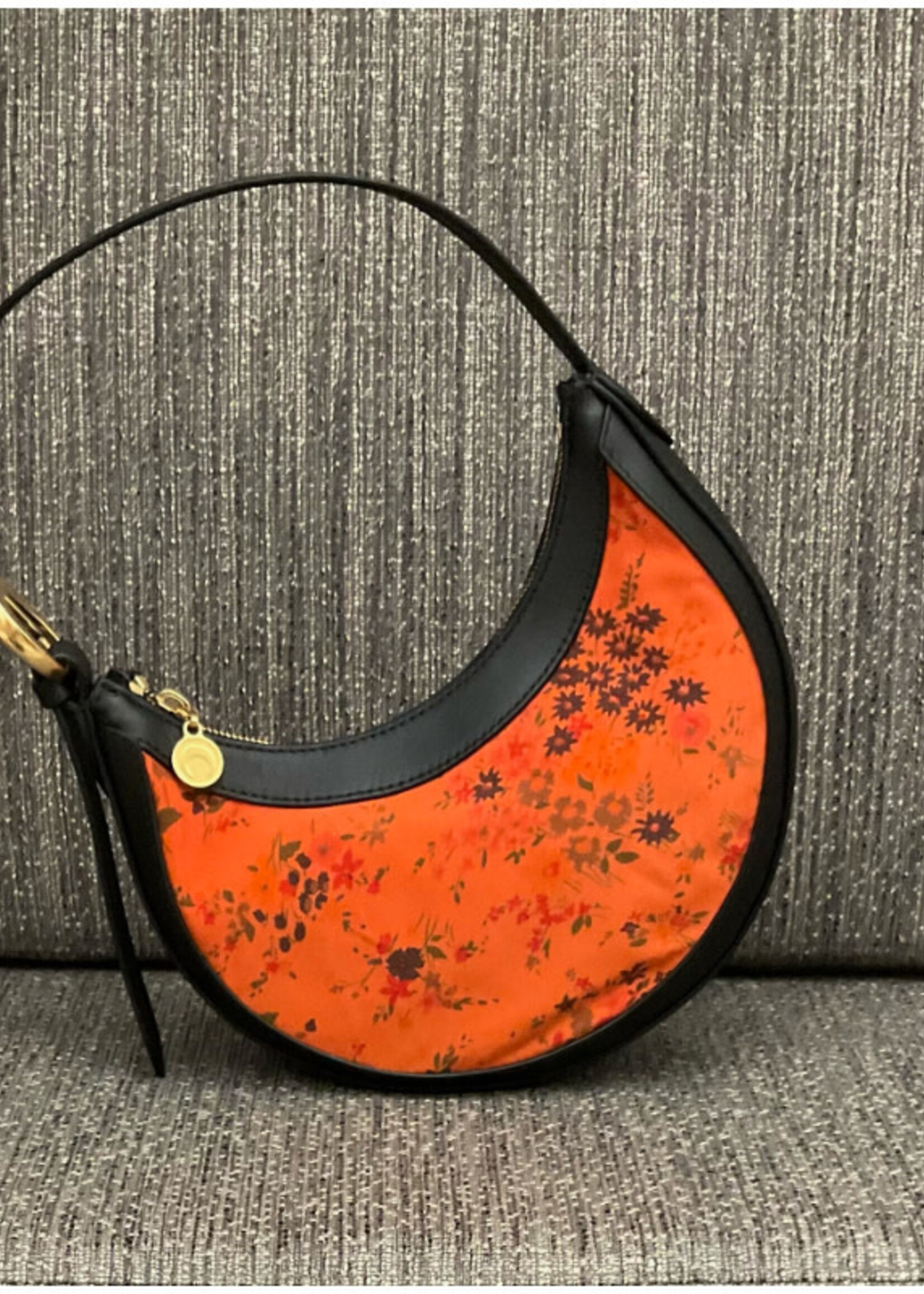 Marine Serre Marine Serre Bag, Multi, Regenerated Silk Scarves Eclipse Shape Mini Bag Mini Bag In Orangeade