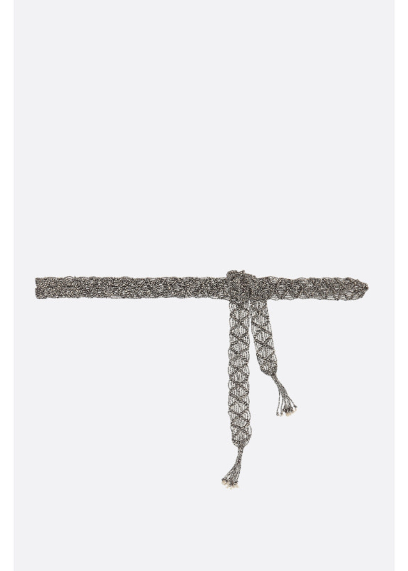 Loro Piana Loro Piana Belt, Multi, Loe Macrame Belt in White & Brown