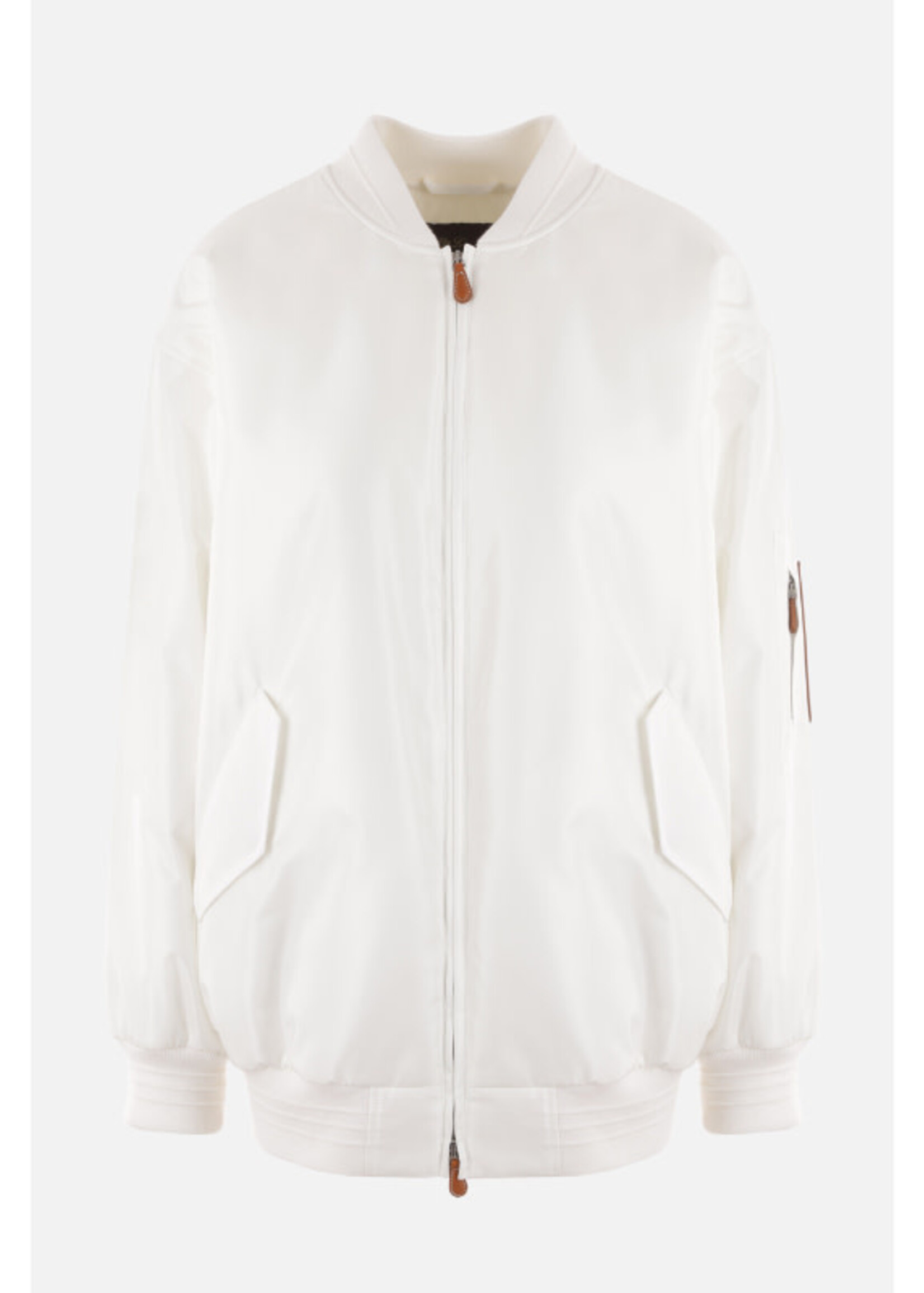 Loro Piana Loro Piana Jacket, White, Gaubert Oversized Zipped Up Wind & Rain Resistant Bomber