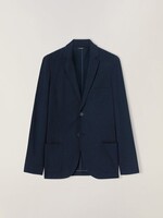 Loro Piana Loro Piana Jacket, Navy, Cotton Silk & Linen Collared Single Breasted Light Blazer
