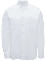 J.W. Anderson J.W. Anderson Shirts, White, Cotton Regular Fit Collared Animal Button Shirt w/ Bunny Buttons