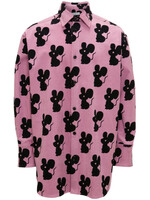 J.W. Anderson J.W. Anderson Shirt, Print, Cotton Collared Oversized Shirt In Lilac & Black w/ All Over Mouse Print