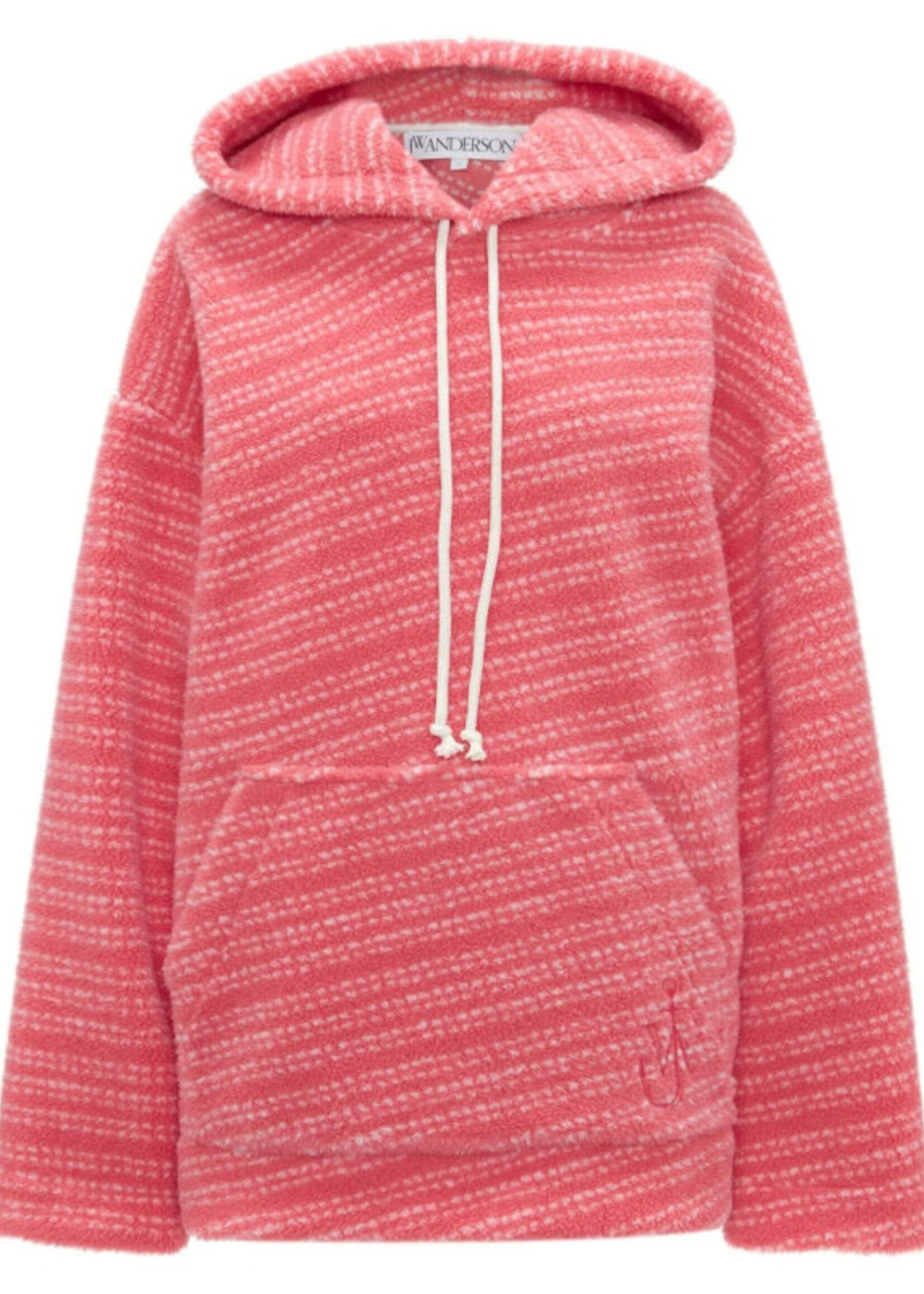 J.W. Anderson J.W. Anderson Sweatshirt, Pink, Oversized Hoodie In Pink w/ Paint Roller Jacquard
