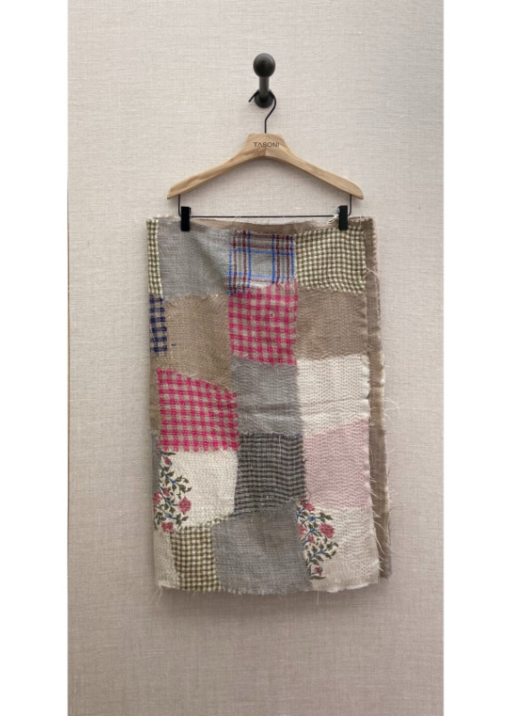 By Walid By Walid Scarf, Multi, Cashmere & Silk Wool Patches Shawl In Light Base