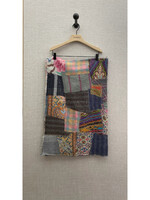 By Walid By Walid Scarf, Multi, Cashmere & Silk Wool Patches Shawl In Dark Base