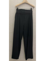 Mugler Mugler Pants, Black, Low Waist Wide Leg Fluid Belted Pants w/ Pleats