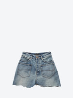 Balenciaga Balenciaga Skirt, Blue, Cotton Low Rise Denim Mini Skirt w/ Patched Pockets