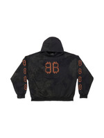 Balenciaga Balenciaga Sweatshirt, Black, Crypto Cotton Regula Fit Hodie w/ Brown Crypto Artwork