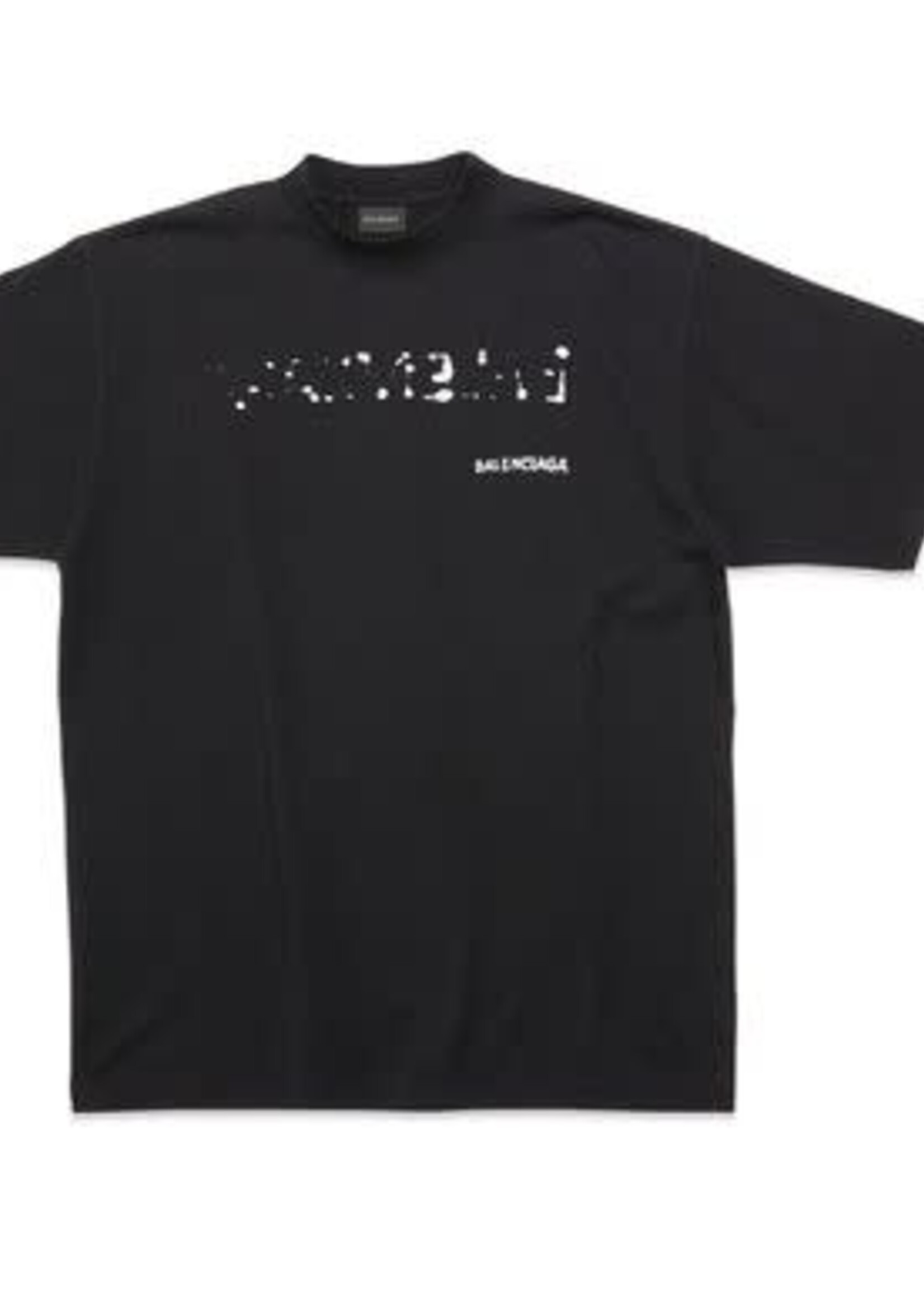 Balenciaga Balenciaga T-Shirt, Multi, Cotton Regular Fit Crew Neck w/ White Print