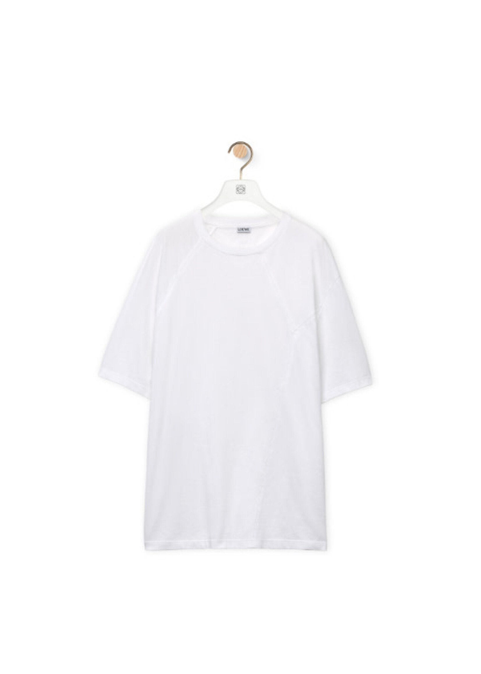 Loewe Loewe T-Shirt, White, Cotton Oversized Crew Neck Puzzle T-Shirt