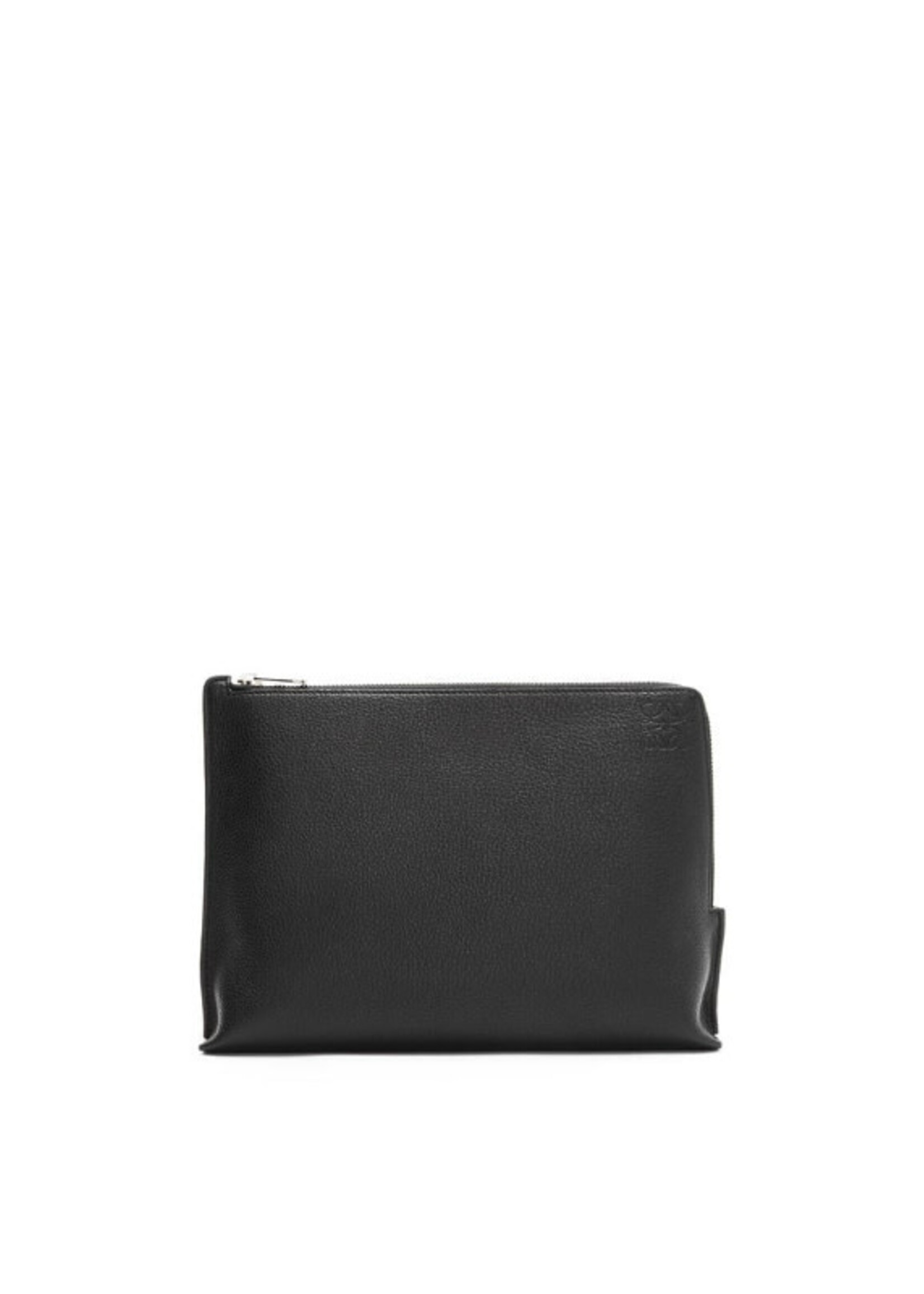 Loewe Loewe Small Leather Good, Black, L Zip Grained Calf Leather Pouch