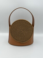 Destree Destree Bag, Brown, Gunther Calfskin Passementerie Cross-Body Bag in Tobacco w/ Top Handle