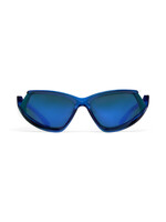 Balenciaga Balenciaga Sunglasses, Blue, Side Expander Cat in Transparent Blue w/ Mirror Blue Lenses