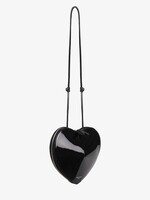Alaia Alaia Bag, Black, Le Coeur Calf Leather Heart Shape Zipped Shoulder Bag w/ Adjustable Strap