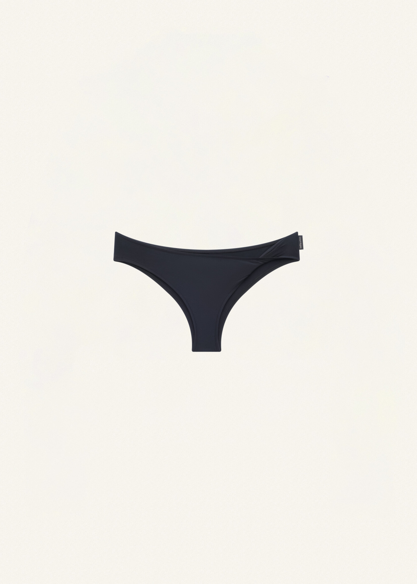 Courreges Courreges Swimwear, Black, Tech Jersey Bikini Bottom w/ Twist Detail