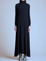 Khaite Khaite Dress, Black, Richie Turtle Neck Long Sleeve A-Line Long Dress