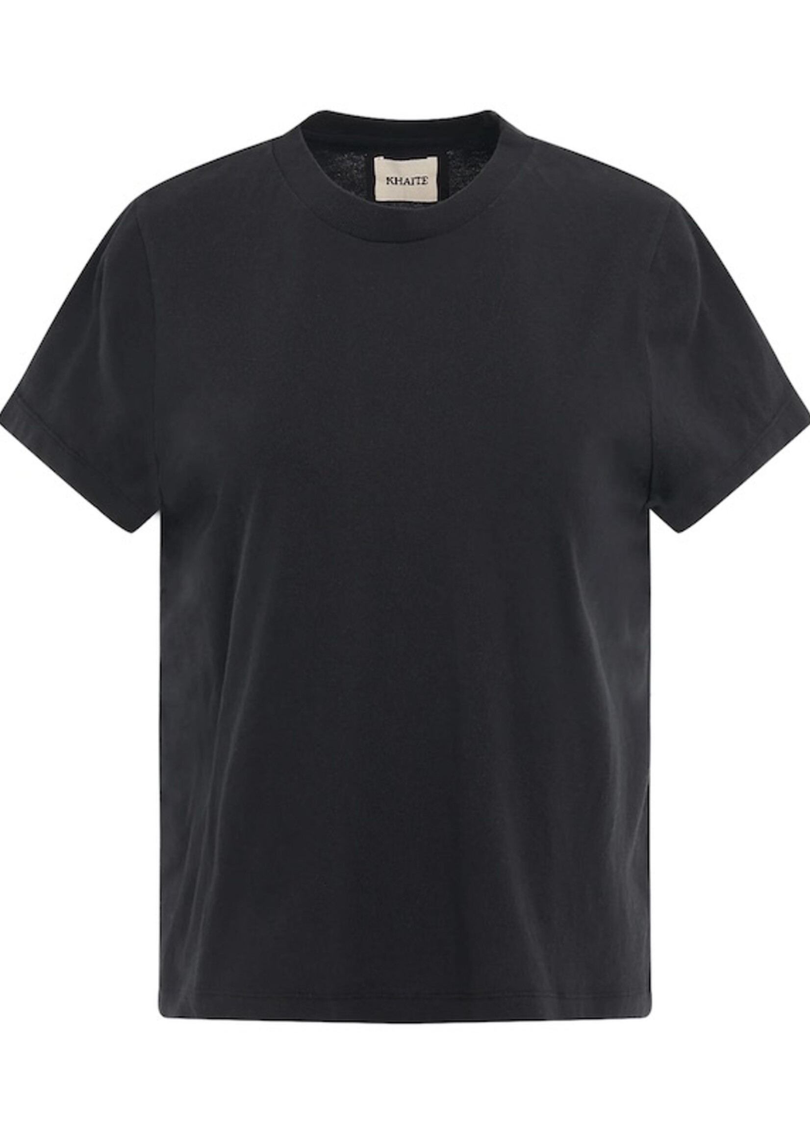 Khaite Khaite T-Shirt, Black, Emmylou Cotton Crew Neck In Washed Black
