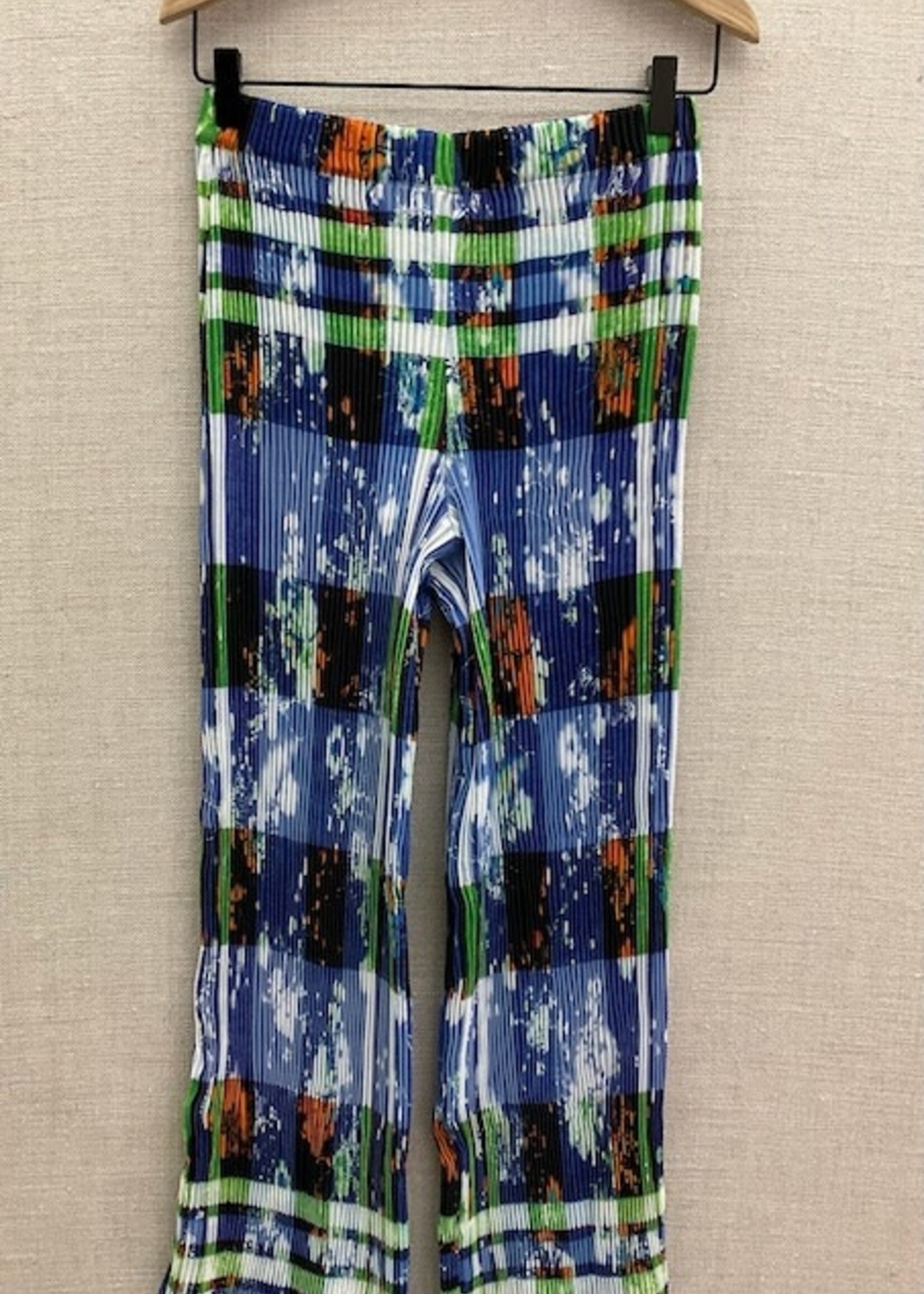 Julia Heuer Julia Heuer Pants, Print, Jack Elastic Waist Hand Pleated Trousers w/ Edgar Print