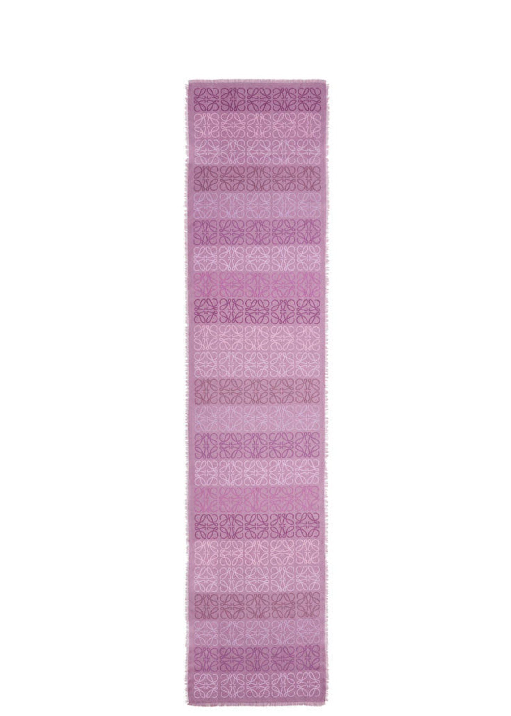 Loewe Loewe Scarf, Purple, Cashmere, Wool & Silk 45 x 200 Anagram Scarf In Violet