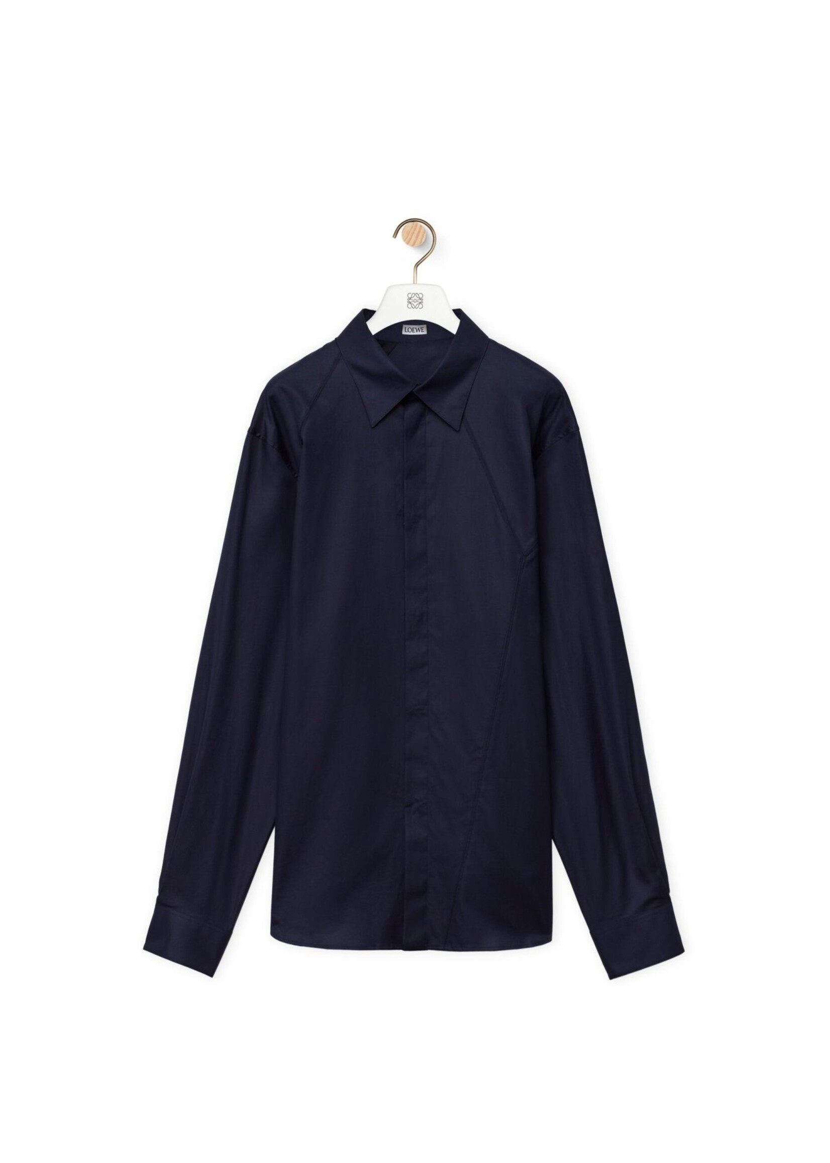 Loewe Loewe Shirt, Blue, Cotton Classic Fit Puzzle Shirt In Midnight Blue