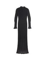 Balenciaga Balenciaga Dress, Black, Fitted Crew Neck Long Dress in Black Faded