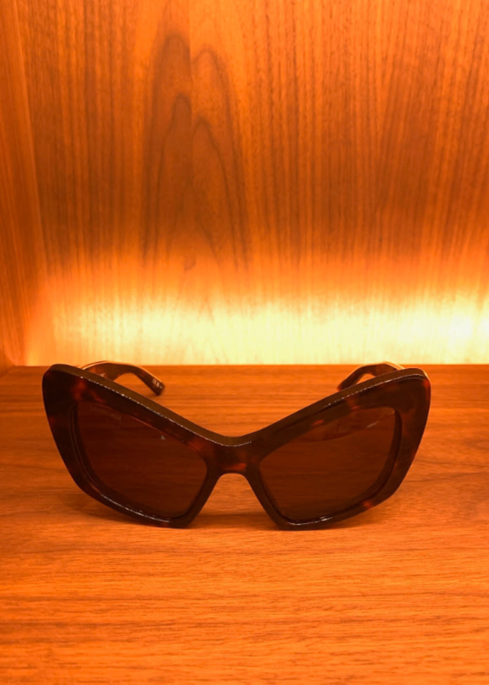 Balenciaga Balenciaga Sunglasses, Multi, Monaco Cat in Red Havana w/ Brown Lenses