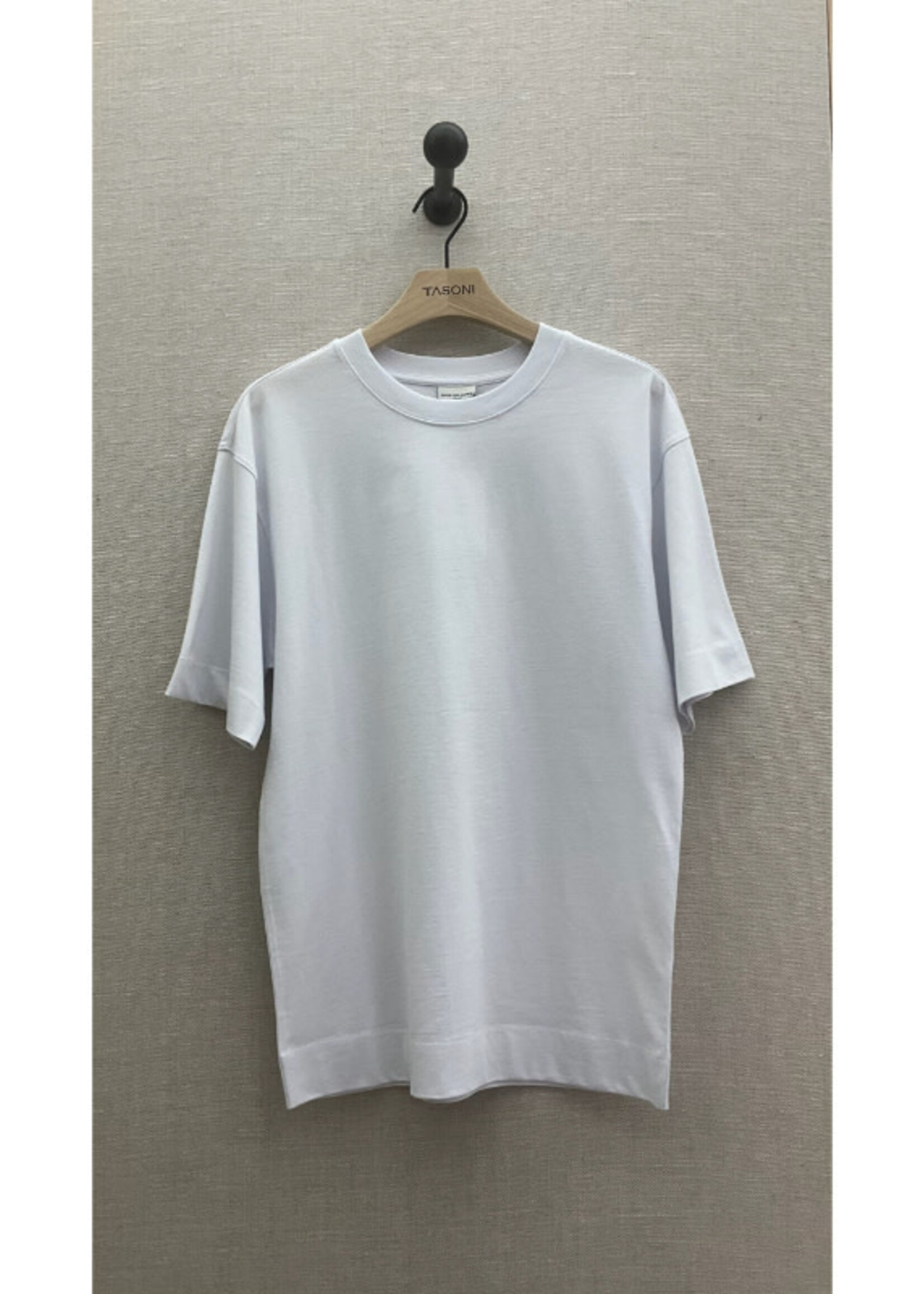 Dries Van Noten Dries Van Noten T-Shirt, White, Heli Cotton Crew Neck T-Shirt