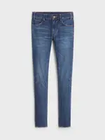 Celine Celine Jeans, Blue, Cotton Low Rise Skinny Denim Pants In Dark Union Wash