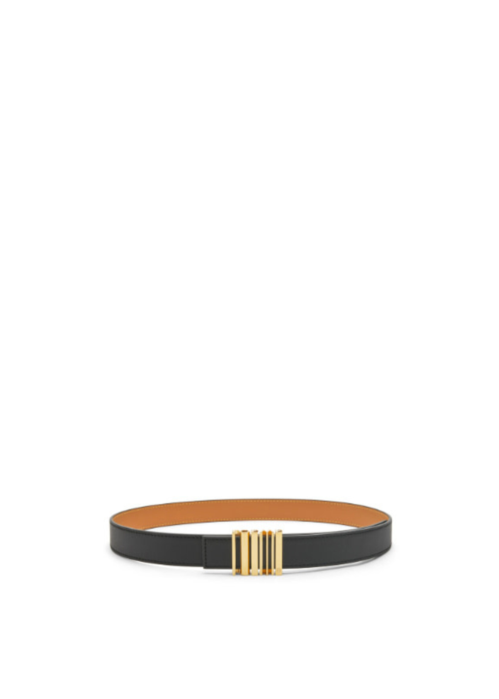 Loewe Loewe Belt, Multi, Calf Leather 2.8 cm Belt In Black w/ Gold Graphic Barcode Loewe Buckle