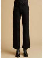 Khaite Khaite Jeans, Black, Vivian Cotton High Waist Bootcut Flare Jeans in Black Rinse