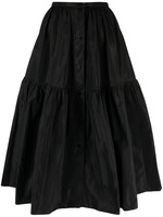 Patou Patou Skirt, Black, Maxi Volume A-Line Button Up Skirt