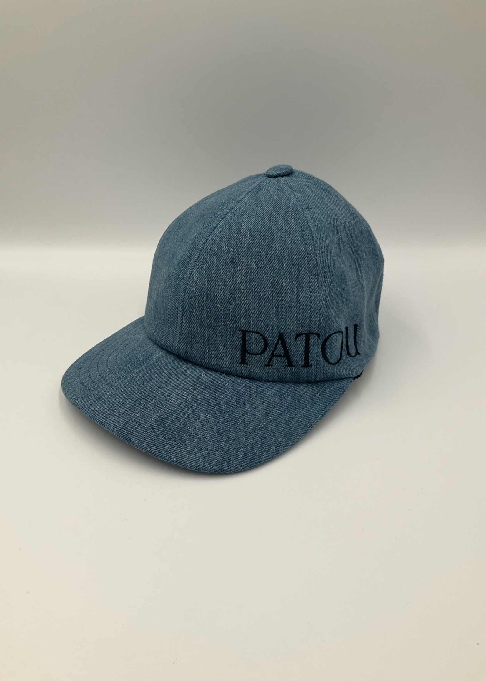 Patou Patou Hat, Blue, Patou Embroidered Cap in Ice Blue