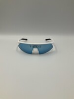 Patou Patou Sunglasses, Multi, Sport Sunglasses in Avalanche w/ White Frame & Blue Shades