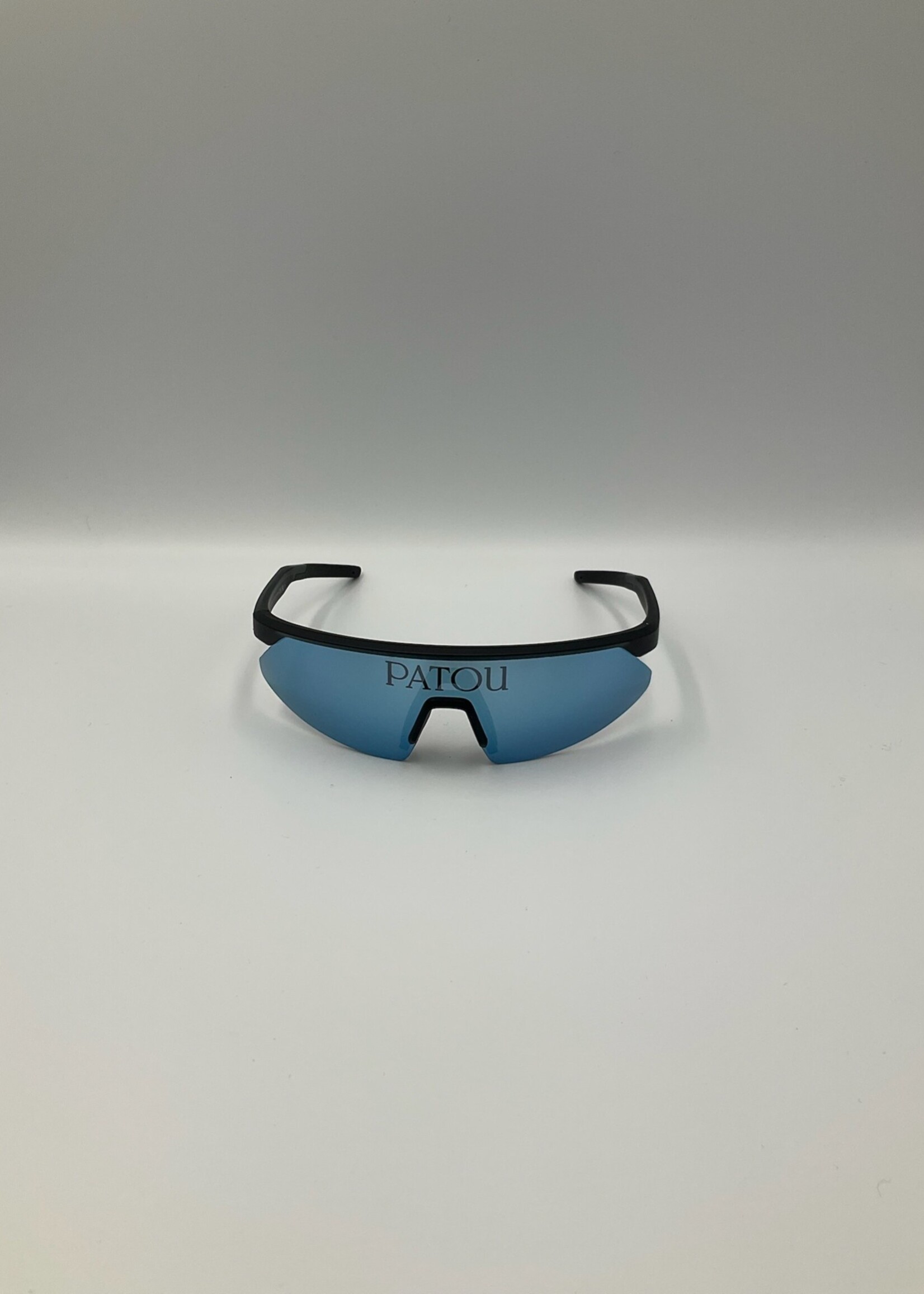 Patou Patou Sunglasses, Multi, Sport Sunglasses in Alaska Blue w/ Black Frame & Blue Shades