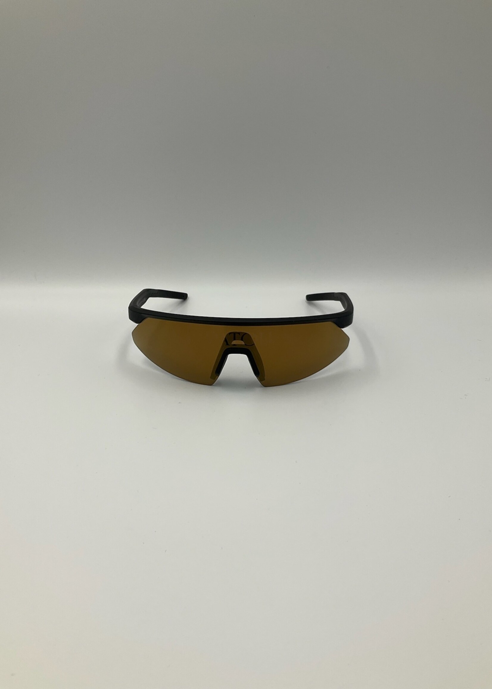 Patou Patou Sunglasses, Multi, Sport Sunglasses in Black w/ Black Frame & Brown Shades