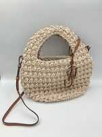 J.W. Anderson J.W. Anderson Bag, Beige, Popcorn Cotton Top Handle Basket Bag In Off White w/ Strap