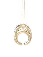 Charlotte Chesnais Charlotte Chesnais Necklace, Gold, Initial Silver 18K Gold Coated Collier In Vermeil