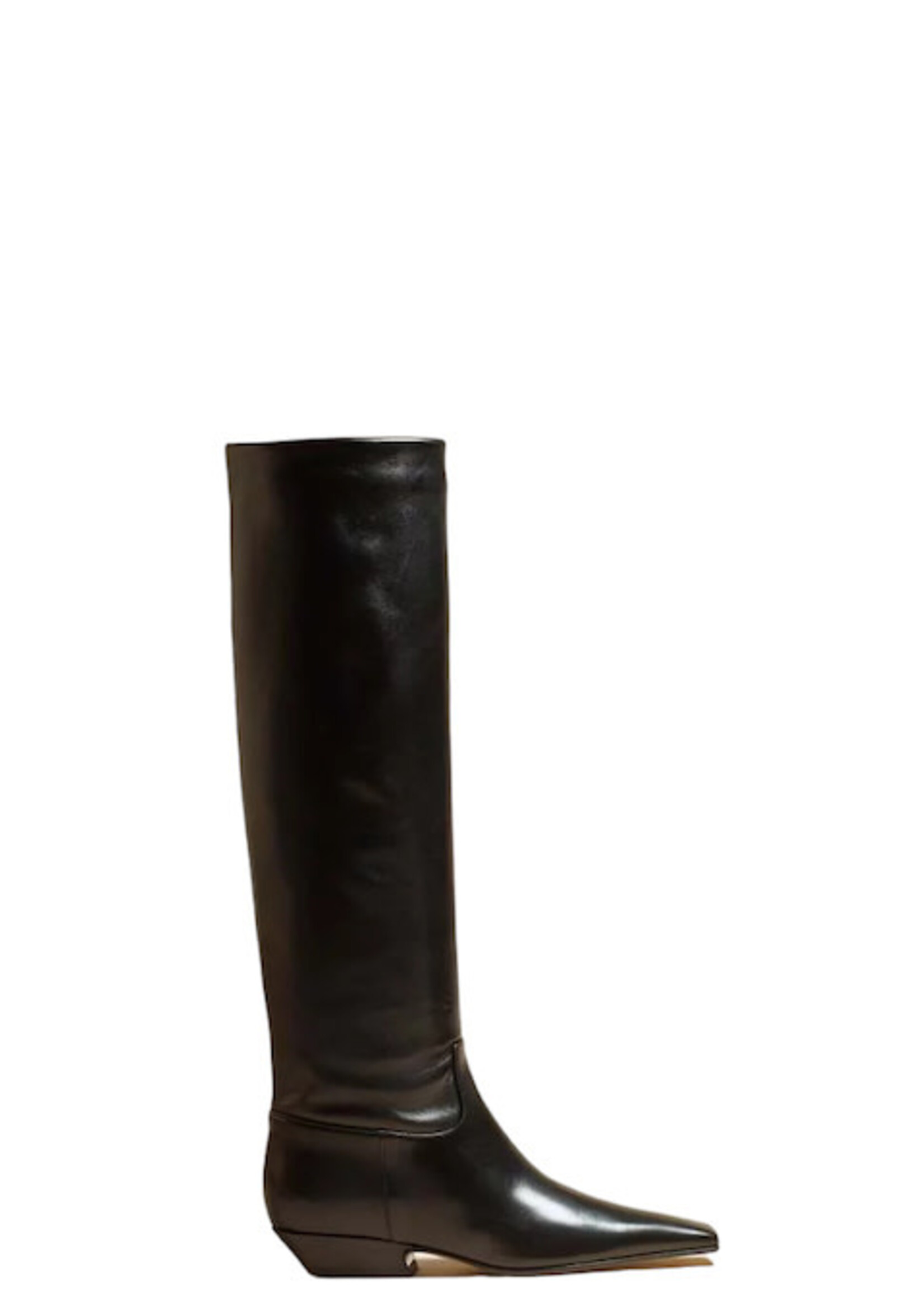 Khaite Khaite Boots, Black, Marfa Calf Leather Flat Knee High Boots