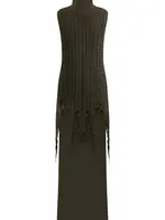 Christopher Esber Christopher Esber Dress, Green, Relica Duo Vest Dress In Seaweed w/ Half Knitted Destroyed Top