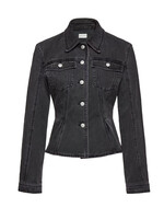 Magda Butrym Magda Butrym Jacket, Grey, Denim Peplum Button Up Flared Jacket