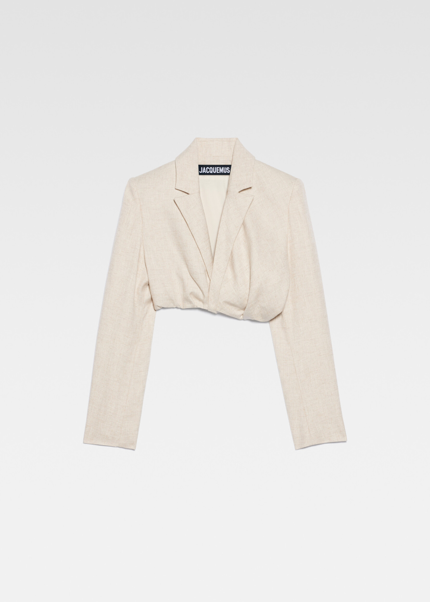 Jacquemus Jacquemus Jacket, Beige, La Veste Bahia Courte Twisted Cropped Blazer In Light Beige