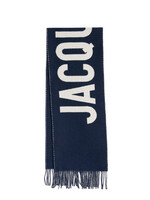 Jacquemus Jacquemus Scarf, Navy, L'Echarpe Jacquemus Fringe Logo Scarf