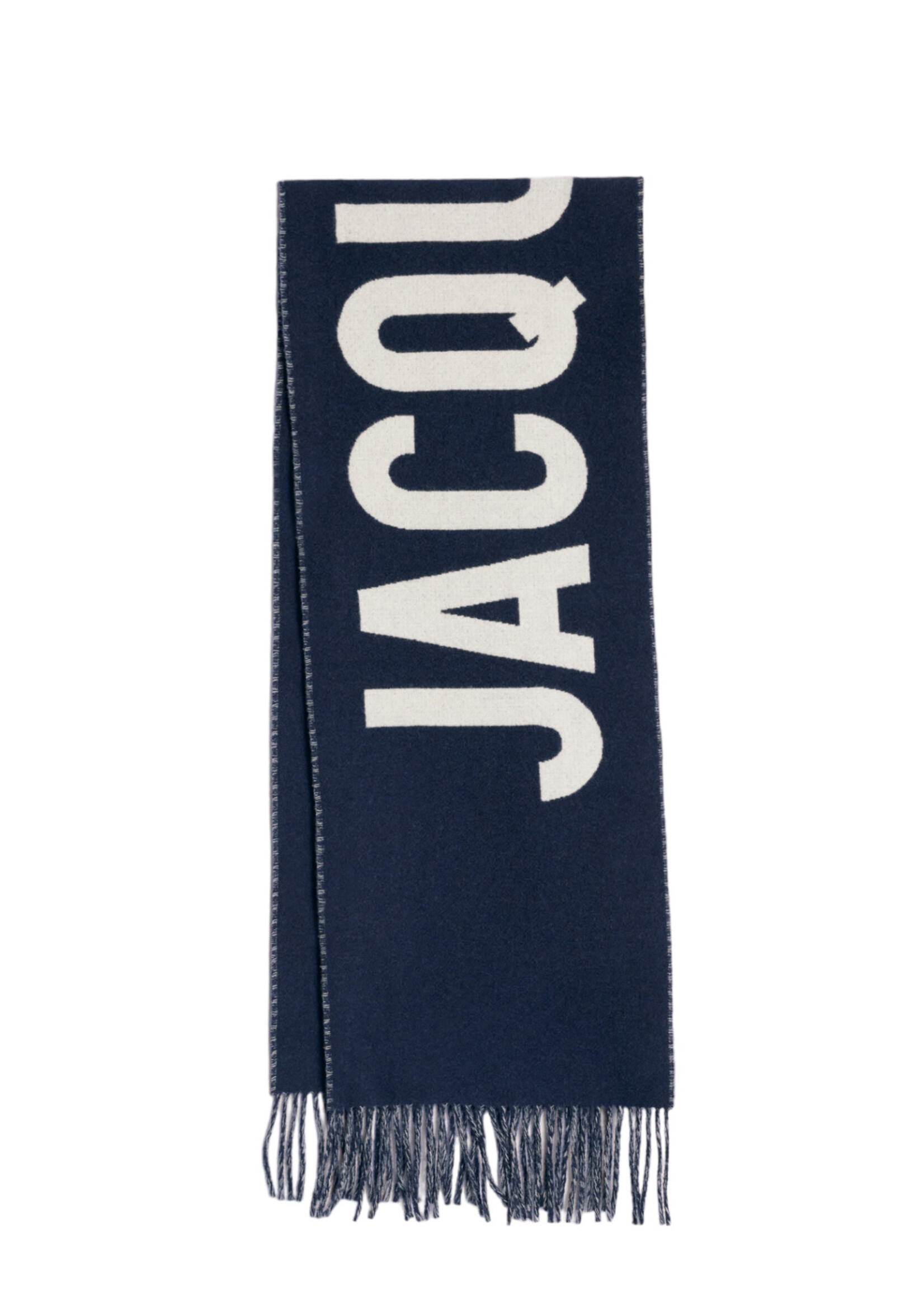 Jacquemus Jacquemus Scarf, Navy, L'Echarpe Jacquemus Fringe Logo Scarf