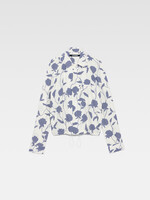 Jacquemus Jacquemus Shirt, Navy, La Chemise Criollo Bomber Shirt In Print Roses Dark Navy