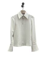 J.W. Anderson J.W. Anderson Top, White, Padlock Puller Henley Top In Off White