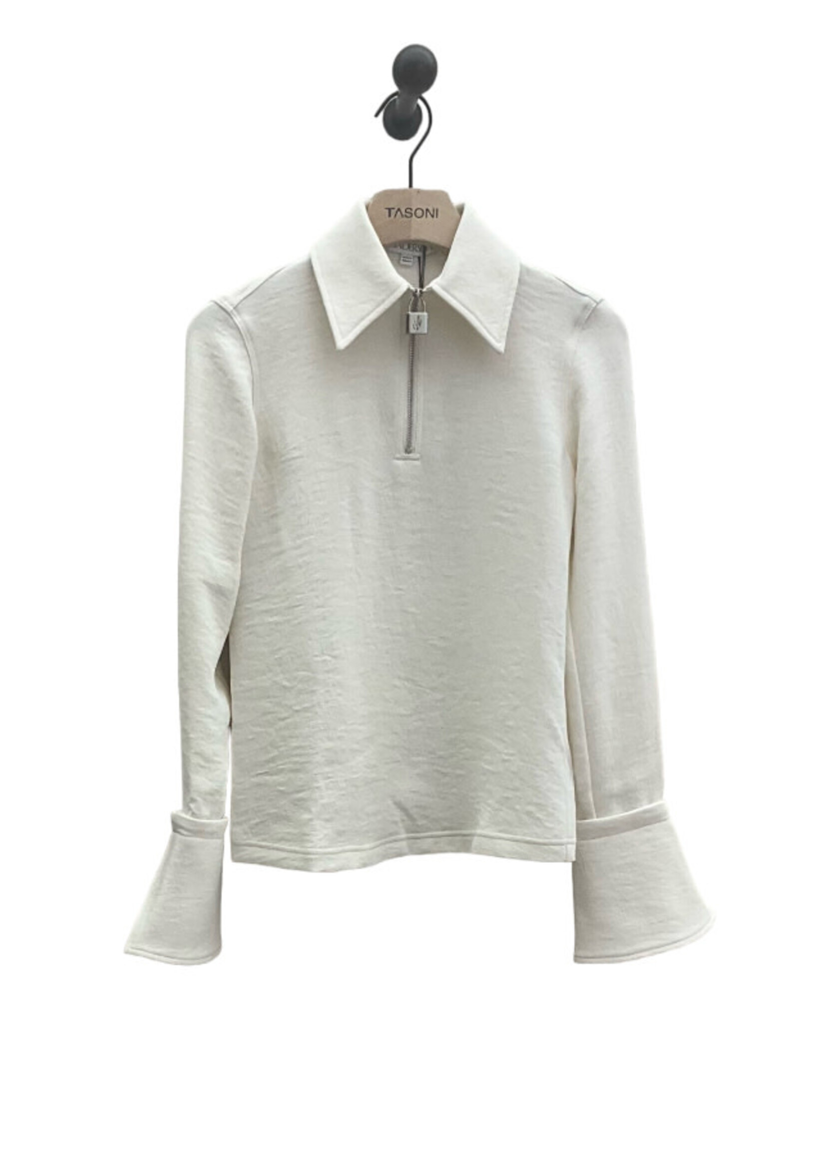J.W. Anderson J.W. Anderson Top, White, Padlock Puller Henley Top In Off White