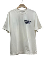 J.W. Anderson J.W. Anderson T-Shirt, White, Cotton Crew Neck T-Shirt In Off White w/ I Dream Of Cheese Print