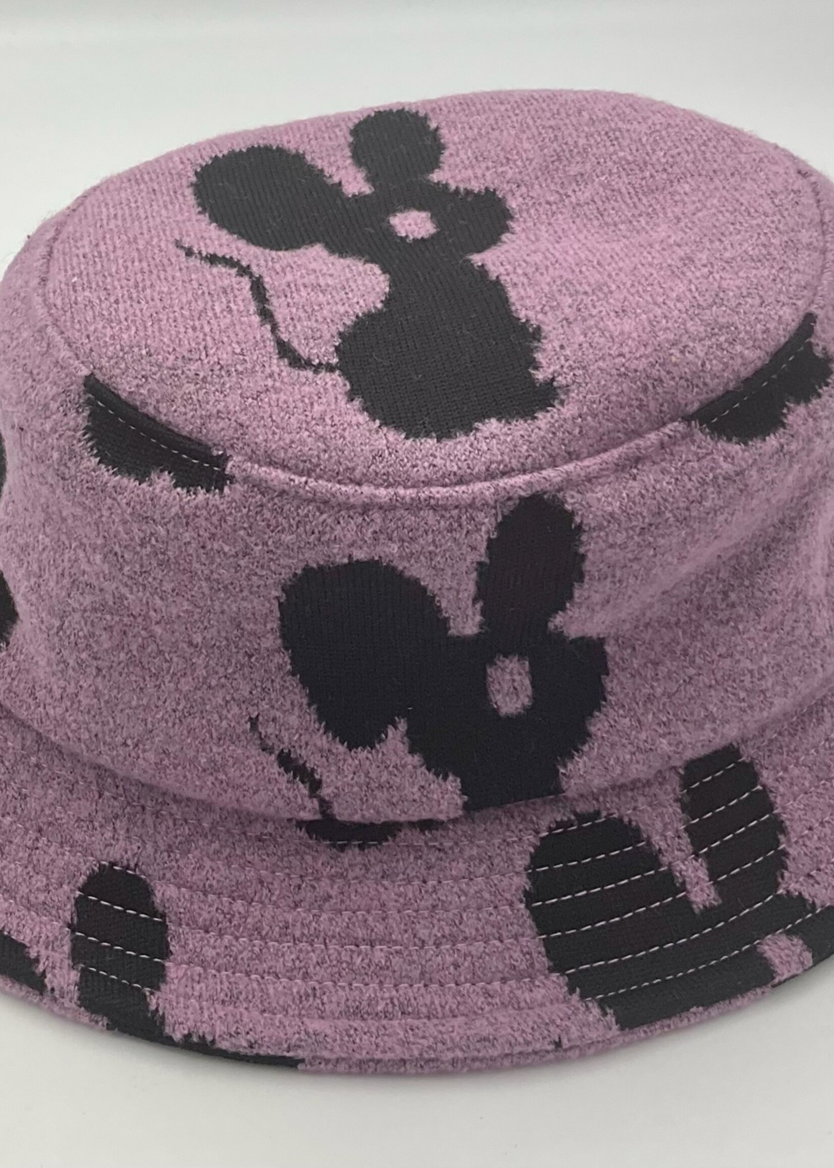 J.W. Anderson J.W. Anderson Hat, Multi, Bucket Hat In Lilac & Black w/ Mouse Print