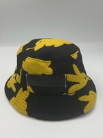 J.W. Anderson J.W. Anderson Hat, Multi, Bucket Hat In Black & Yellow w/ Bunny Print