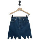 J.W. Anderson J.W. Anderson Skirt, Blue, Cotton Lasercut Mini Skirt In Indigo
